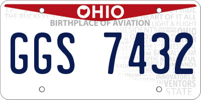 OH license plate GGS7432