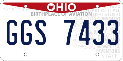 OH license plate GGS7433