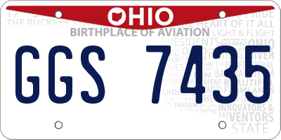 OH license plate GGS7435