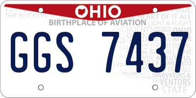 OH license plate GGS7437