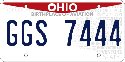 OH license plate GGS7444
