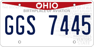 OH license plate GGS7445