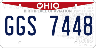 OH license plate GGS7448