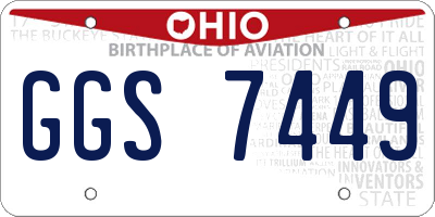 OH license plate GGS7449