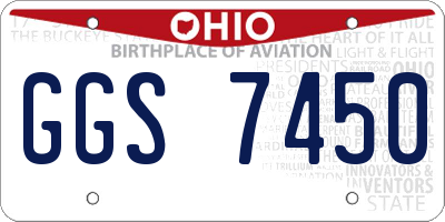 OH license plate GGS7450