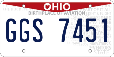 OH license plate GGS7451