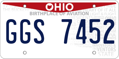 OH license plate GGS7452