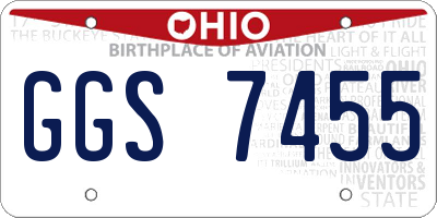 OH license plate GGS7455