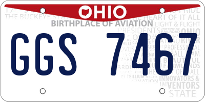 OH license plate GGS7467