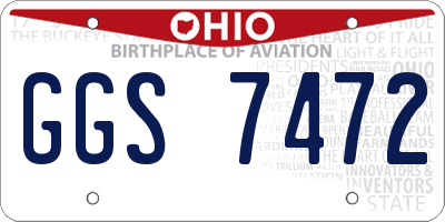 OH license plate GGS7472