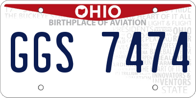 OH license plate GGS7474