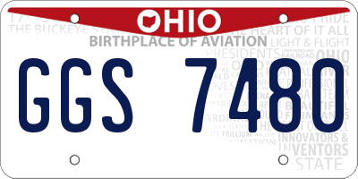 OH license plate GGS7480
