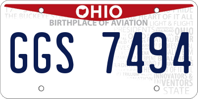OH license plate GGS7494