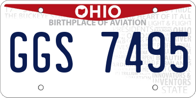 OH license plate GGS7495