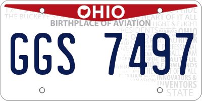 OH license plate GGS7497