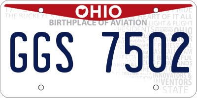 OH license plate GGS7502