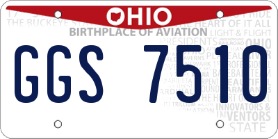 OH license plate GGS7510