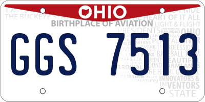 OH license plate GGS7513