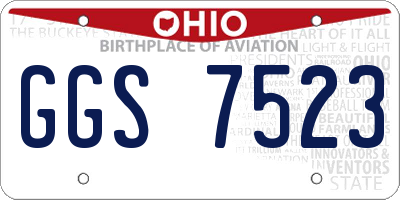 OH license plate GGS7523