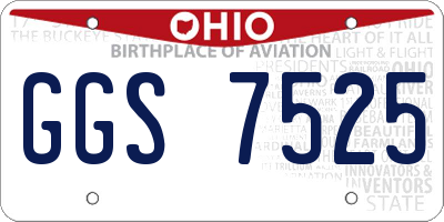 OH license plate GGS7525