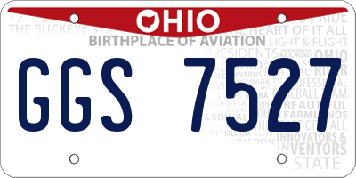 OH license plate GGS7527