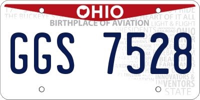 OH license plate GGS7528