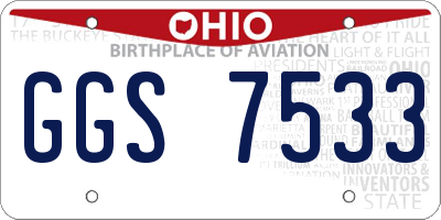 OH license plate GGS7533