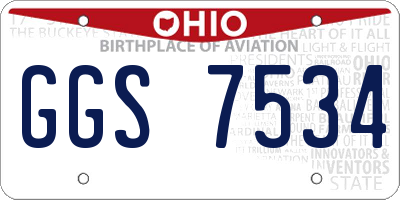 OH license plate GGS7534