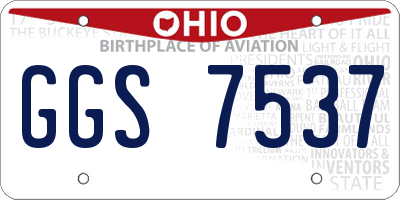 OH license plate GGS7537