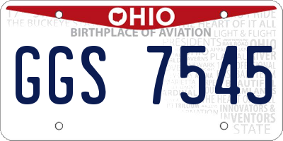 OH license plate GGS7545