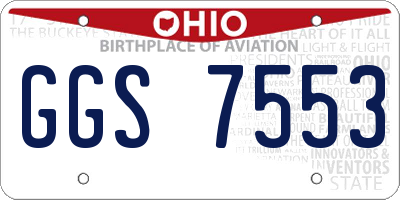 OH license plate GGS7553