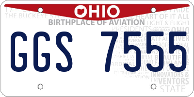 OH license plate GGS7555
