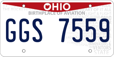 OH license plate GGS7559