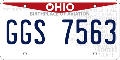 OH license plate GGS7563