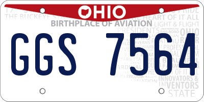 OH license plate GGS7564