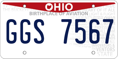 OH license plate GGS7567