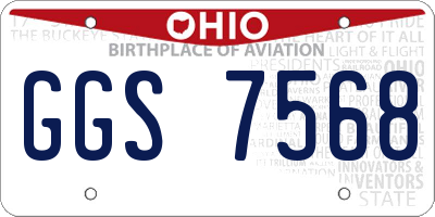 OH license plate GGS7568