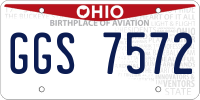 OH license plate GGS7572