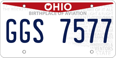 OH license plate GGS7577