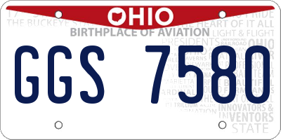 OH license plate GGS7580