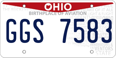 OH license plate GGS7583