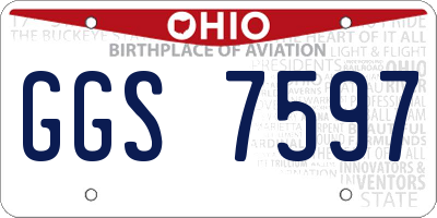 OH license plate GGS7597