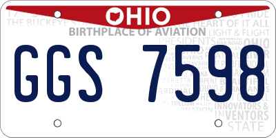 OH license plate GGS7598