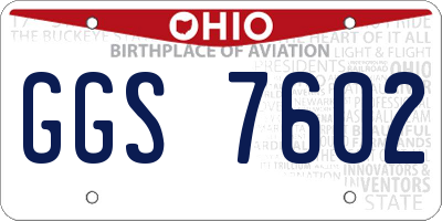 OH license plate GGS7602