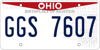OH license plate GGS7607
