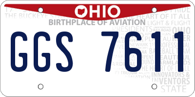 OH license plate GGS7611