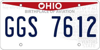 OH license plate GGS7612