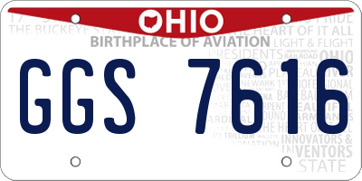 OH license plate GGS7616