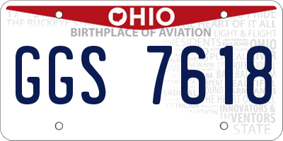OH license plate GGS7618