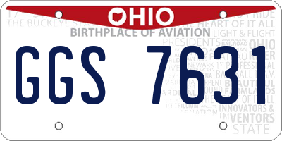 OH license plate GGS7631